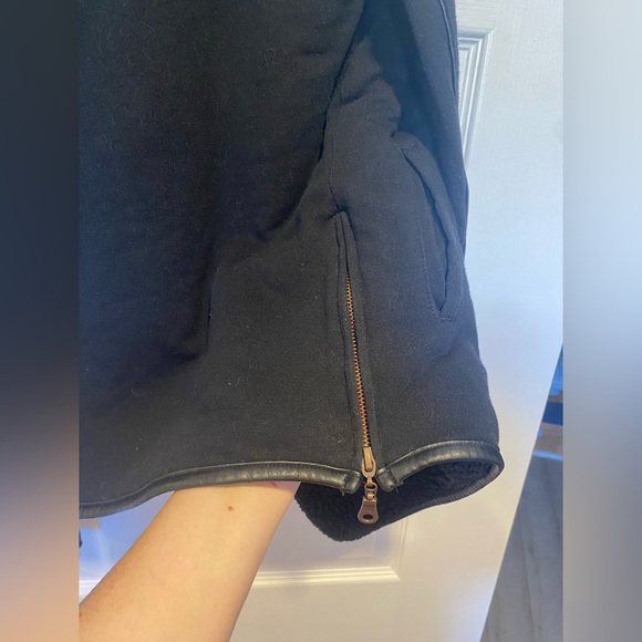 Khujo Black Sherpa Lined Open Front Jacket Size S - Picture 7 of 9